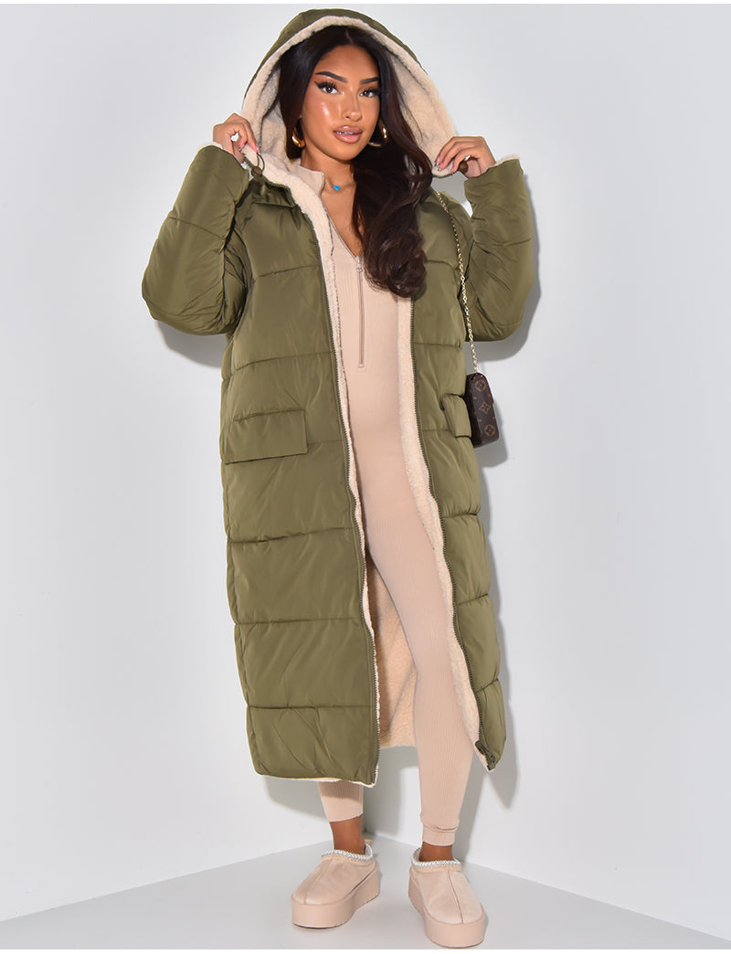 Valenzora | Warm lined winter jacket for women - Reversible fleece jacket