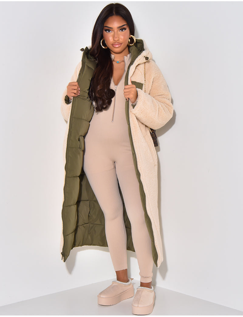 Valenzora | Warm lined winter jacket for women - Reversible fleece jacket