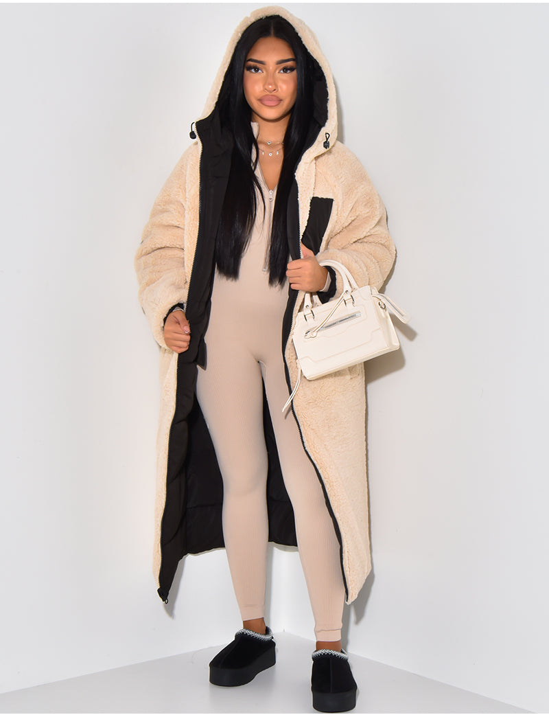 Valenzora | Warm lined winter jacket for women - Reversible fleece jacket