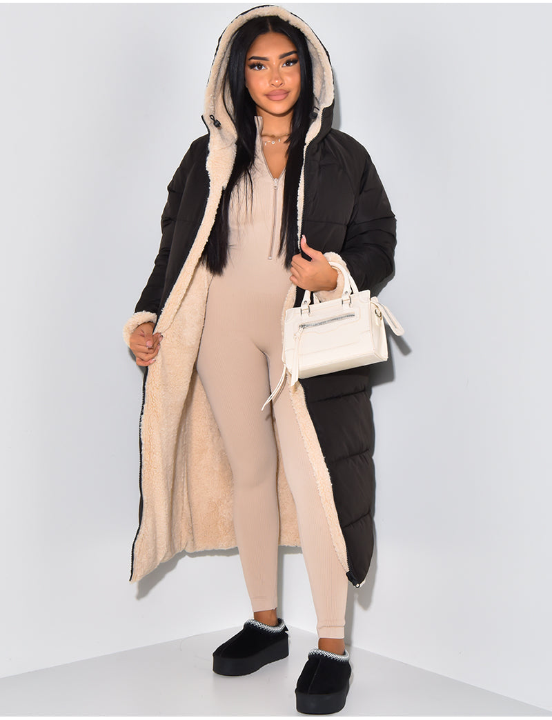 Valenzora | Warm lined winter jacket for women - Reversible fleece jacket