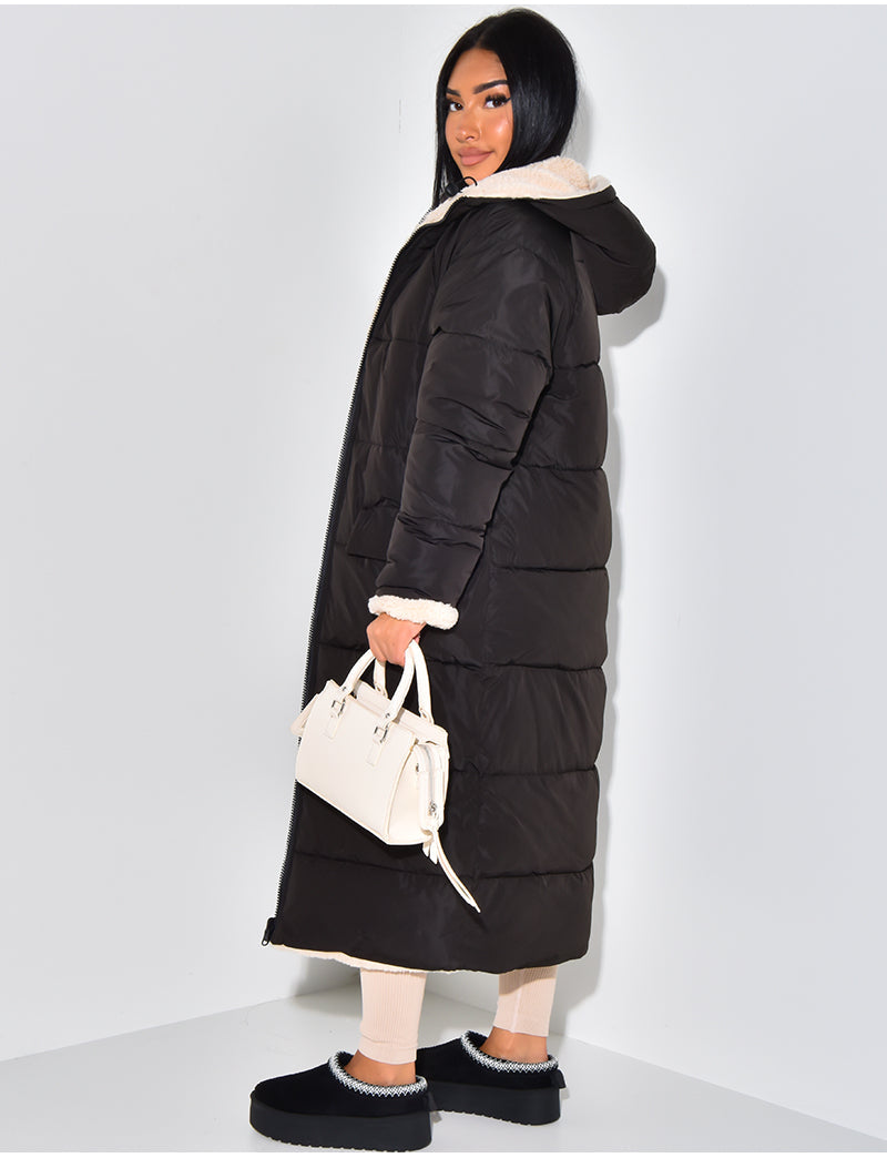 Valenzora | Warm lined winter jacket for women - Reversible fleece jacket