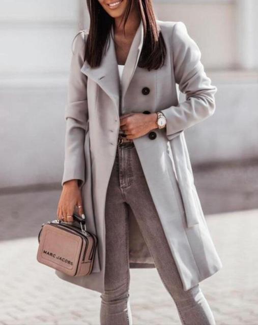 Valenzora Winter Trend: Eleganter Damenmantel mit Gürtel