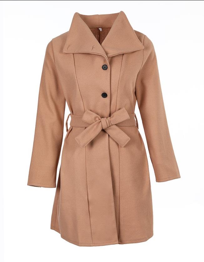 Valenzora Winter Trend: Eleganter Damenmantel mit Gürtel