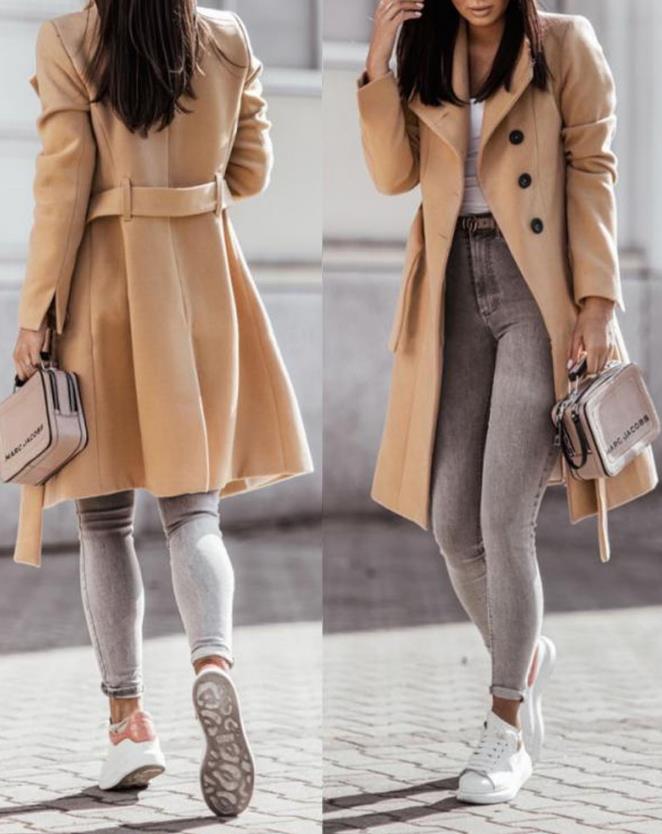 Valenzora Winter Trend: Eleganter Damenmantel mit Gürtel