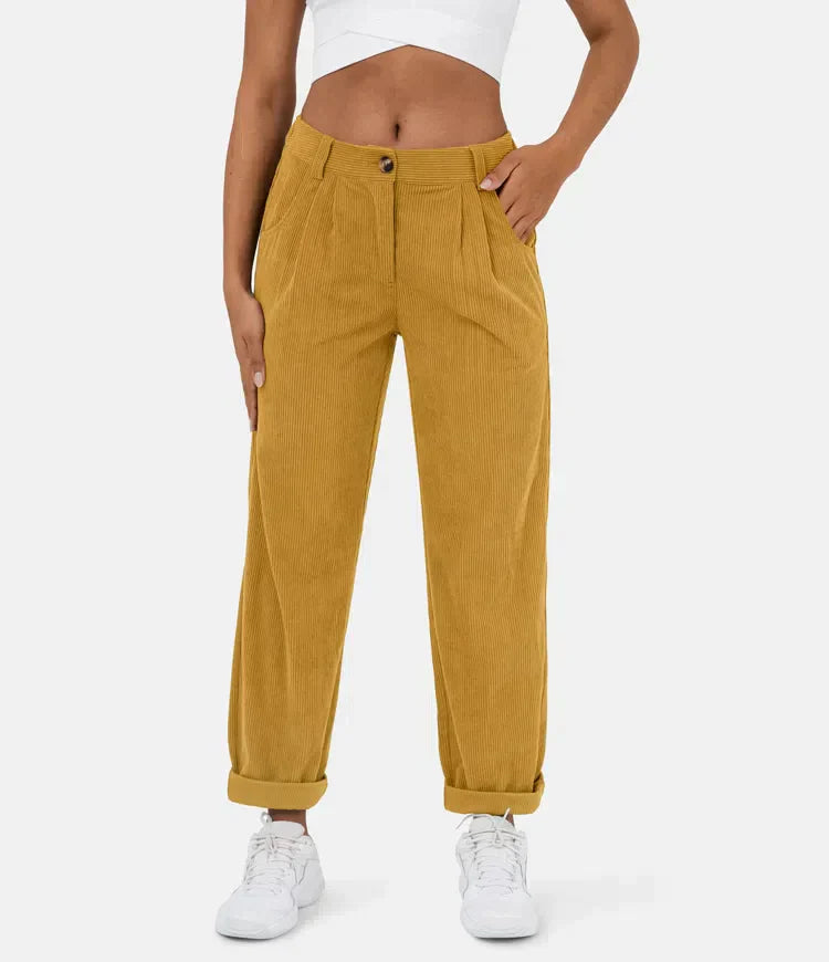 Damenhose in Cord-Optik