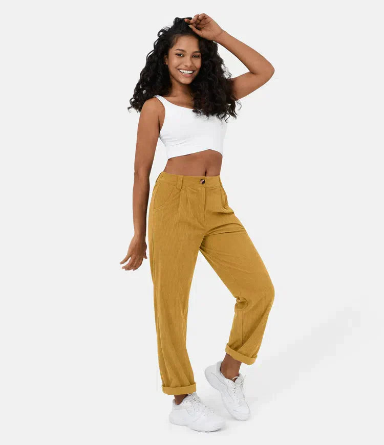Damenhose in Cord-Optik