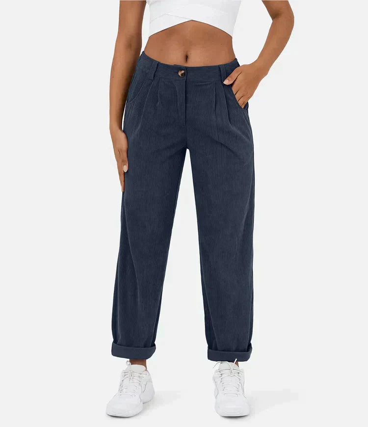 Damenhose in Cord-Optik