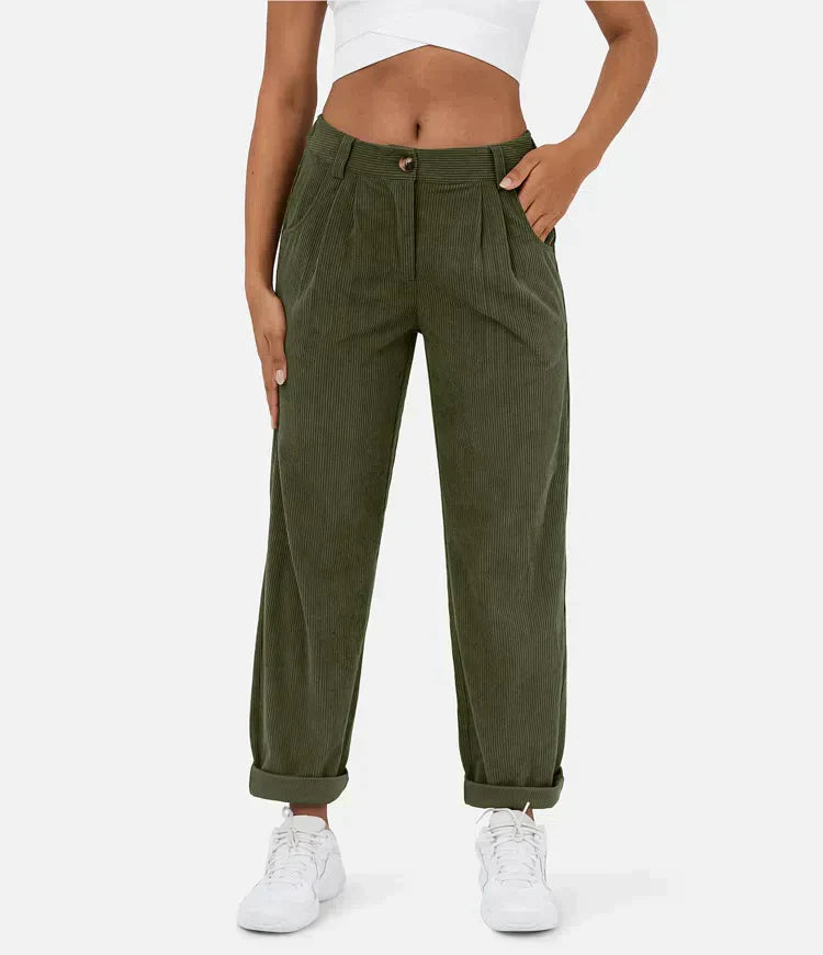 Damenhose in Cord-Optik