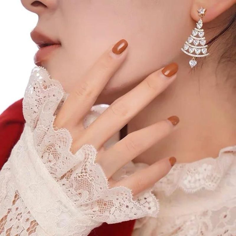 Valenzora | Christmas Sparkle Silver Earrings