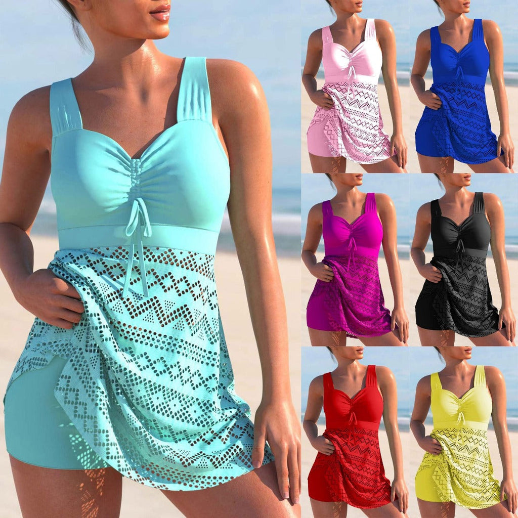 Valenzora padded tankini set consisting of swimsuit and shorts