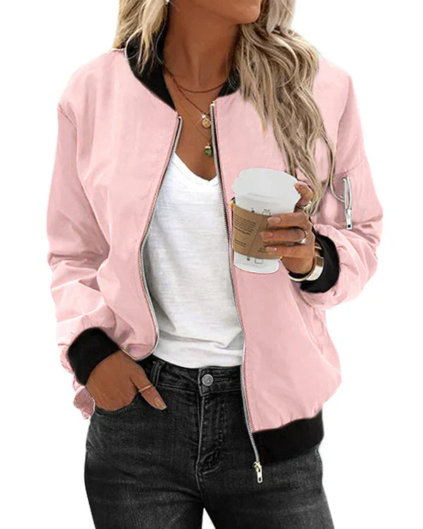 Valenzora - Stylish Classic Bomber Jacket with Pockets - Perfect for Any Occasion
