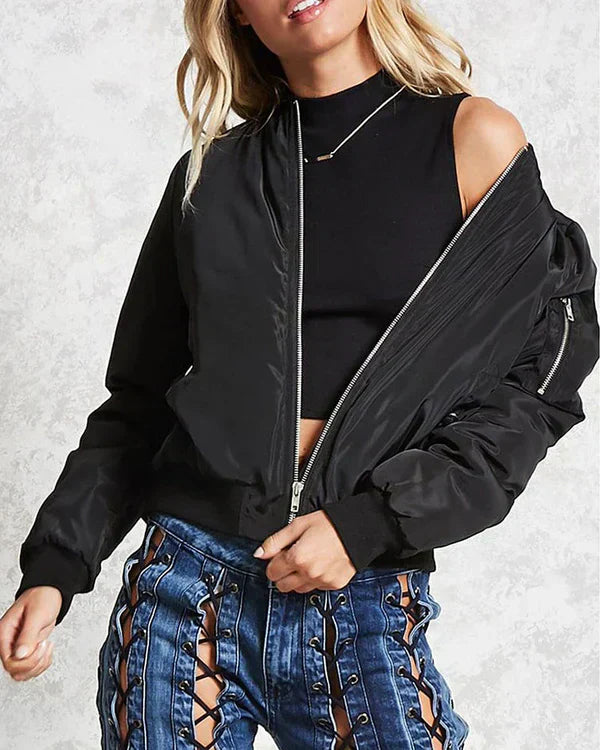 Valenzora - Stylish Classic Bomber Jacket with Pockets - Perfect for Any Occasion