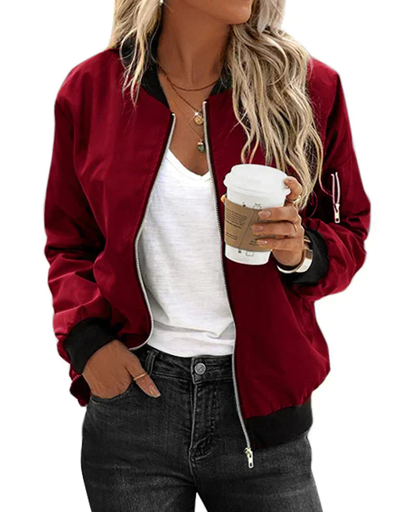 Valenzora | Stylish Classic Bomber Jacket with Pockets