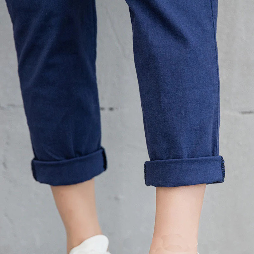 Valenzora | Comfortable women's trousers in black, khaki and blue