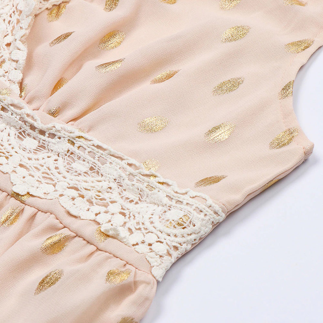 Valenzora - Embroidered sleeveless long dress