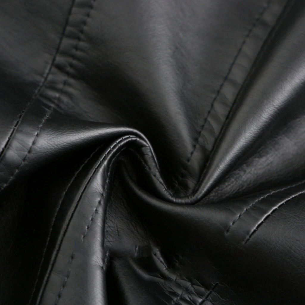 Valenzora | Elegante Lederjacke mit Rundhals und Knopfverschluss für Damen