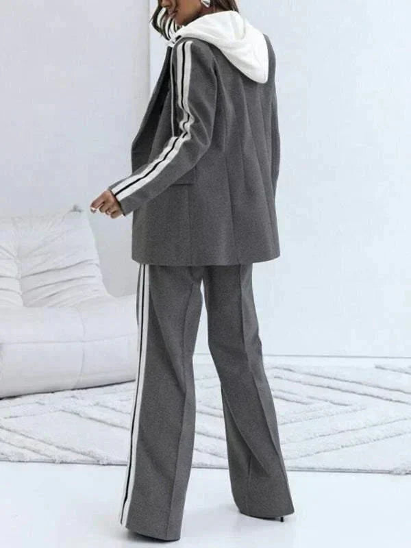 Valenzora | Ord Set Blazer for Women and Wide Jogging Pants Two-Piece Set