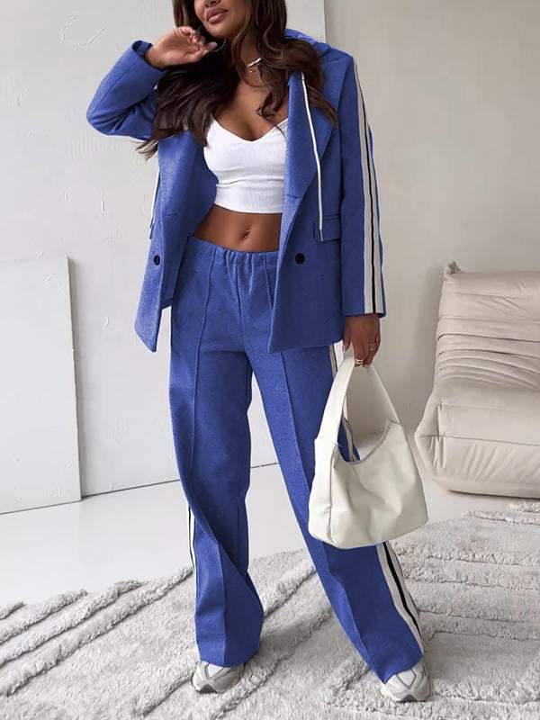 Valenzora | Ord Set Blazer for Women and Wide Jogging Pants Two-Piece Set