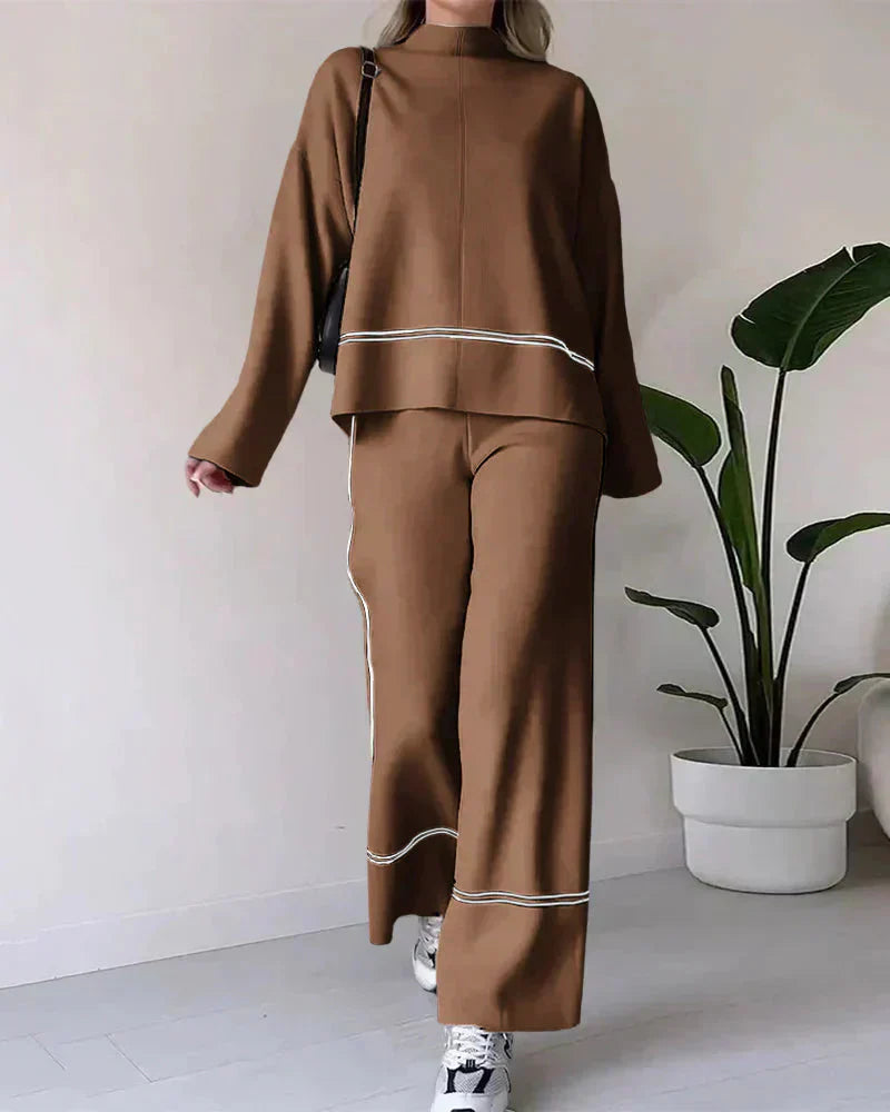 Valenzora | Order Set Two-piece set consisting of oversized women's sweater and wide-leg trousers