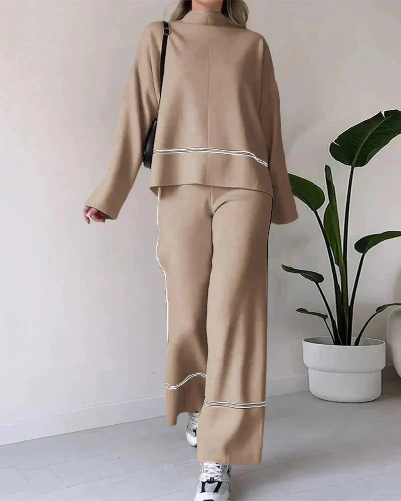 Valenzora | Order Set Two-piece set consisting of oversized women's sweater and wide-leg trousers