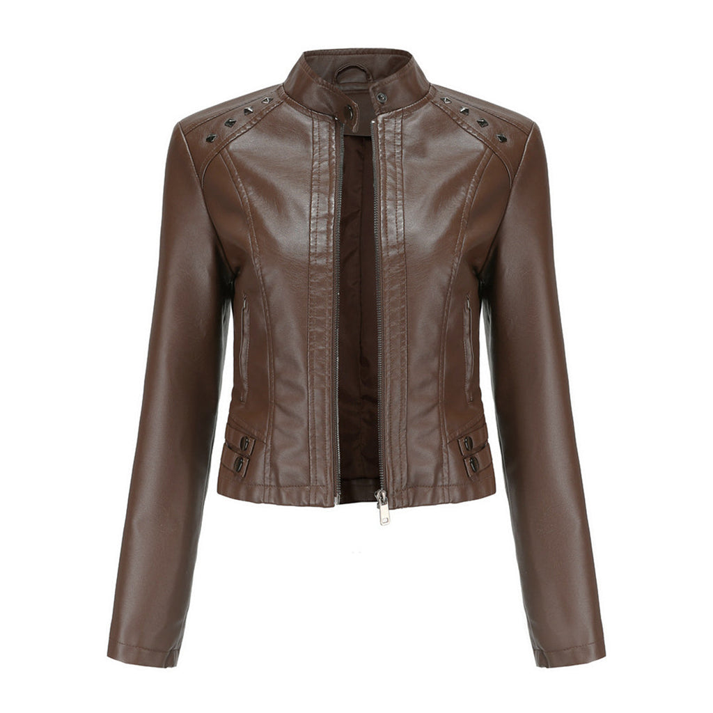 Valenzora | Elegante Lederjacke mit einzigartigen Details für Damen