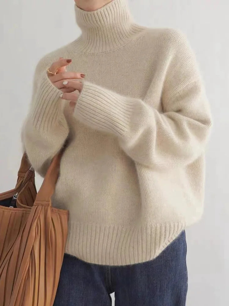 Luxury roll-neck sweater