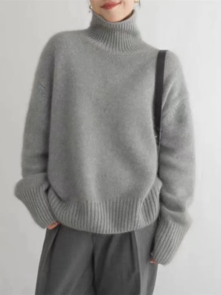 Luxury roll-neck sweater