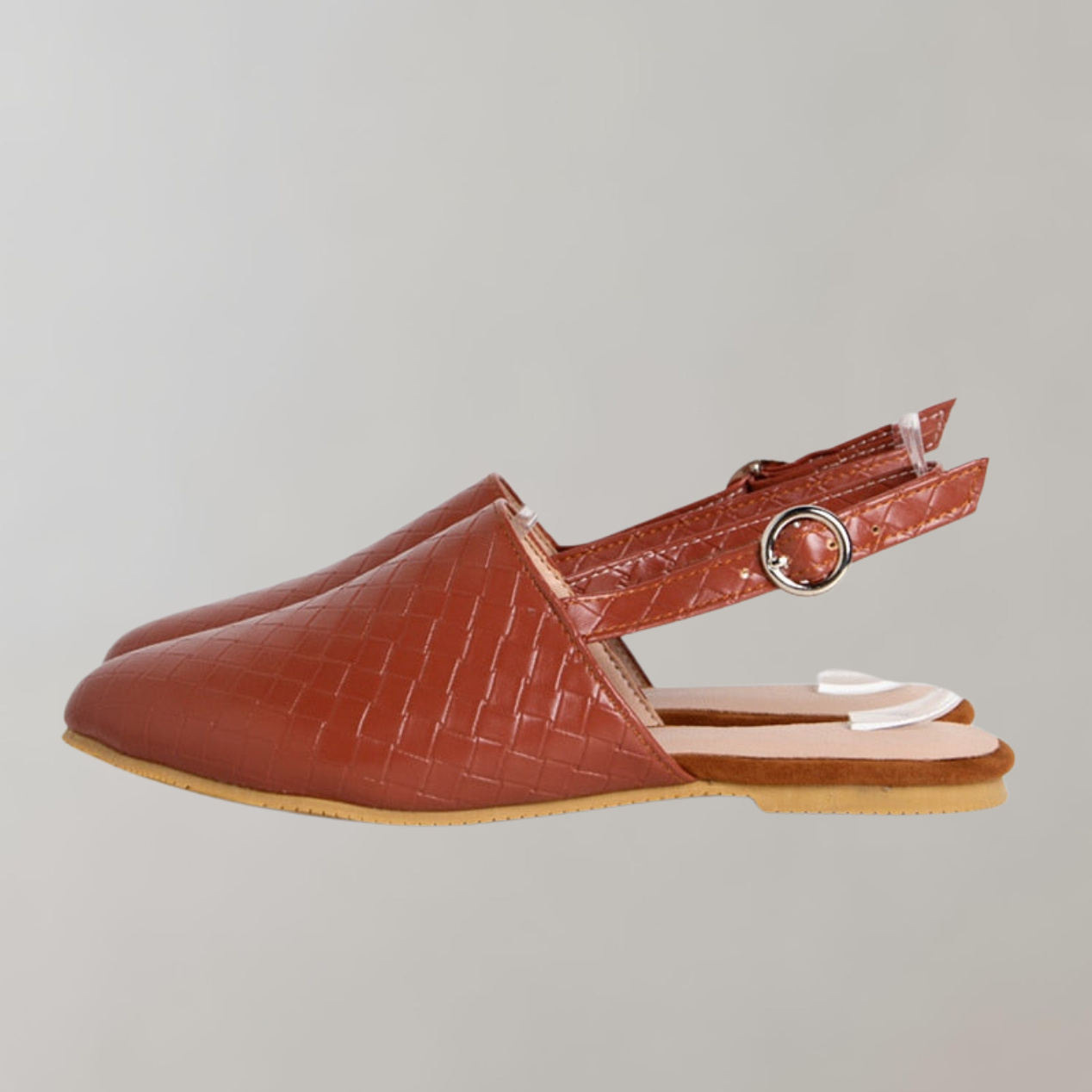 Valenzora - Flat sandal with low heel | Loafer sandal with strap at the back