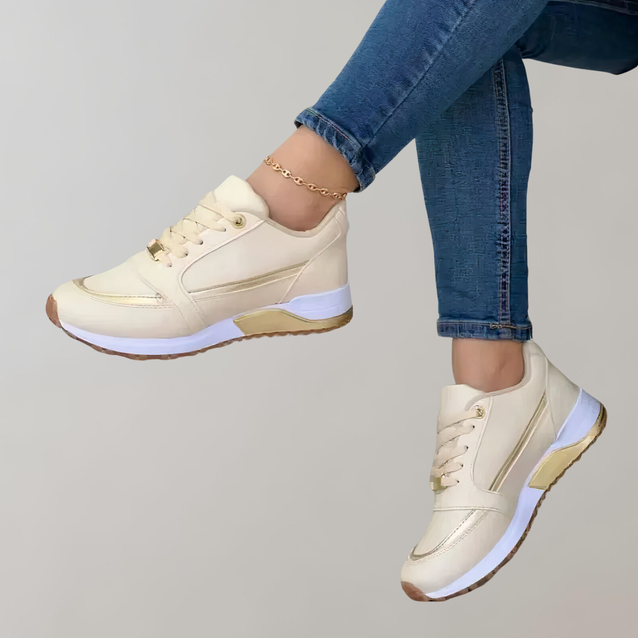 Valenzora - Stylish low-top lace-up sneakers for women for everyday wear | Sporty casual fashion sneakers