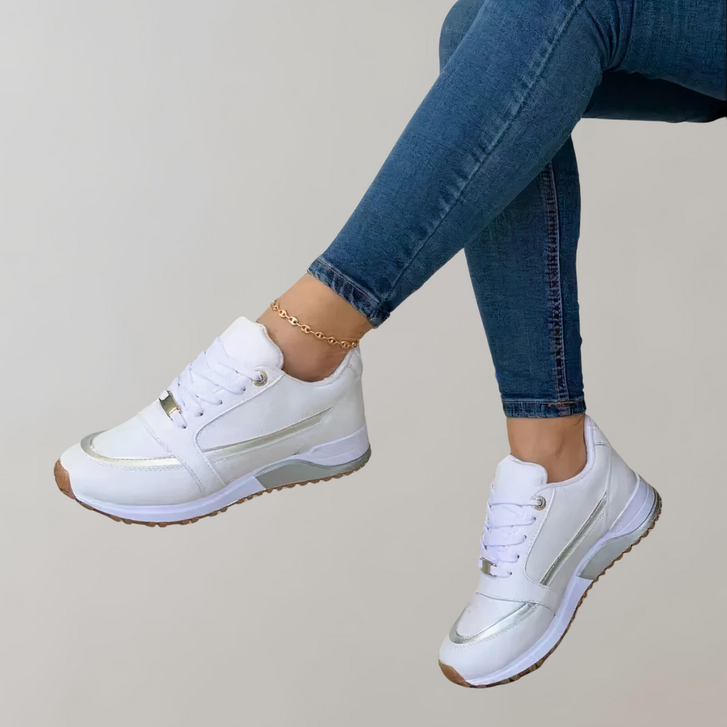 Valenzora - Stylish low-top lace-up sneakers for women for everyday wear | Sporty casual fashion sneakers