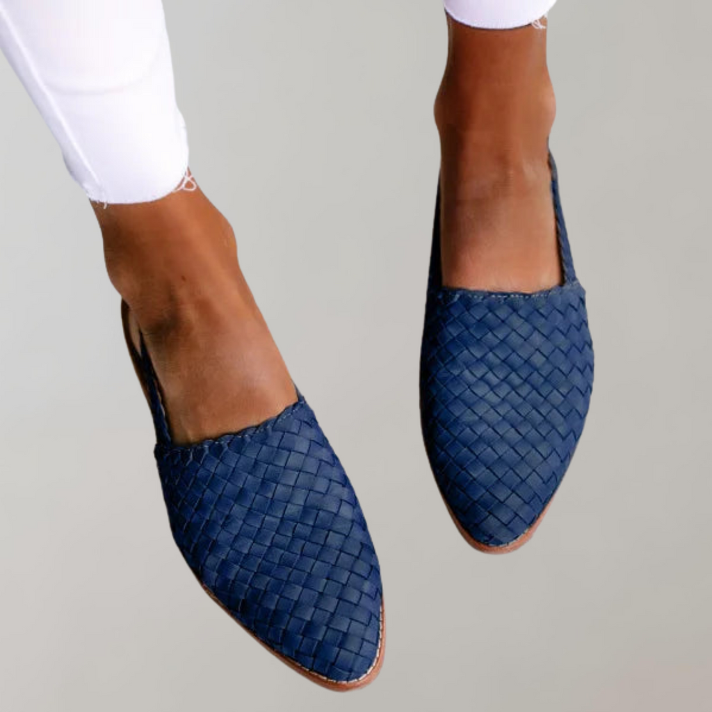 Valenzora - Flat sandal with low heel | Loafer sandal with strap at the back