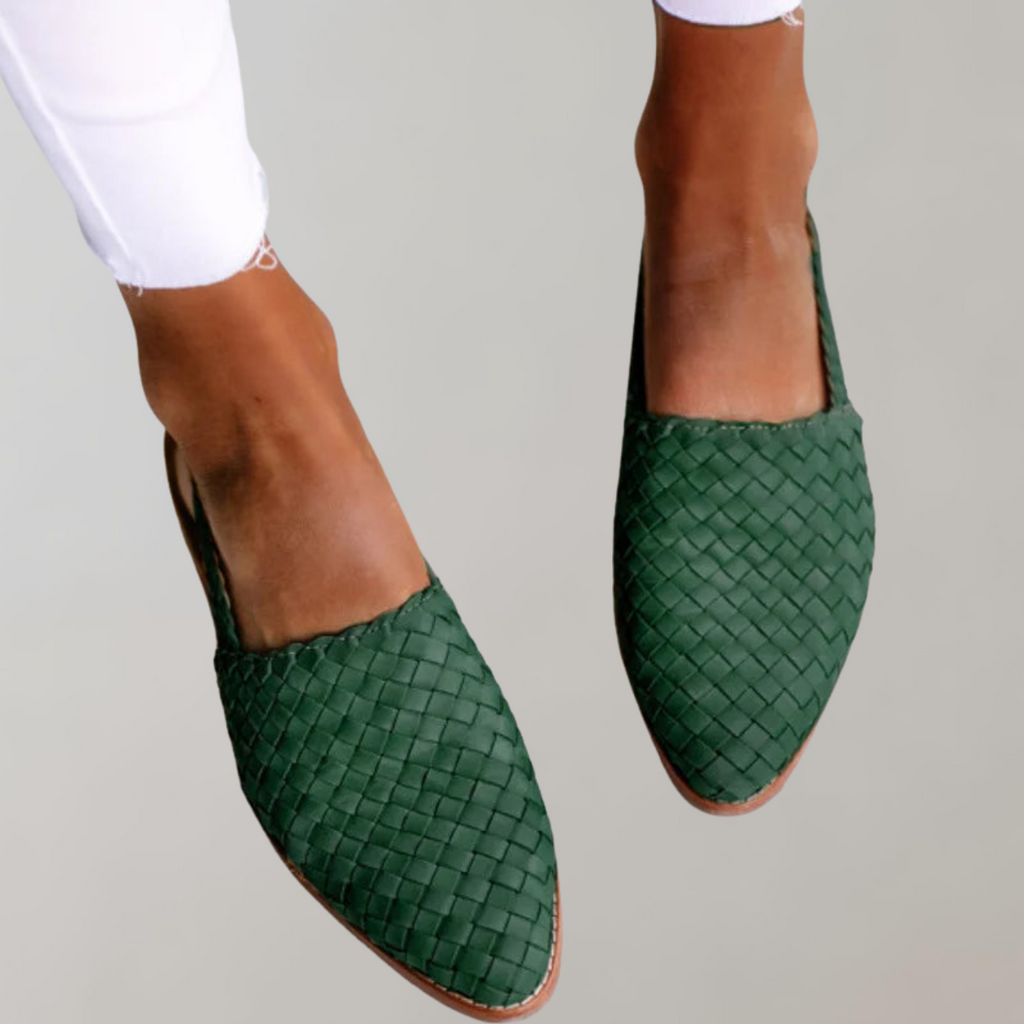 Valenzora - Flat sandal with low heel | Loafer sandal with strap at the back