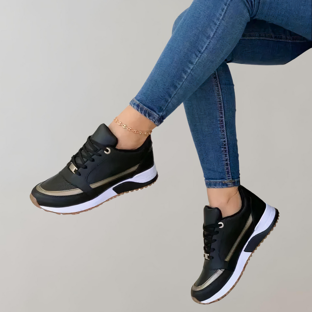 Valenzora - Stylish low-top lace-up sneakers for women for everyday wear | Sporty casual fashion sneakers