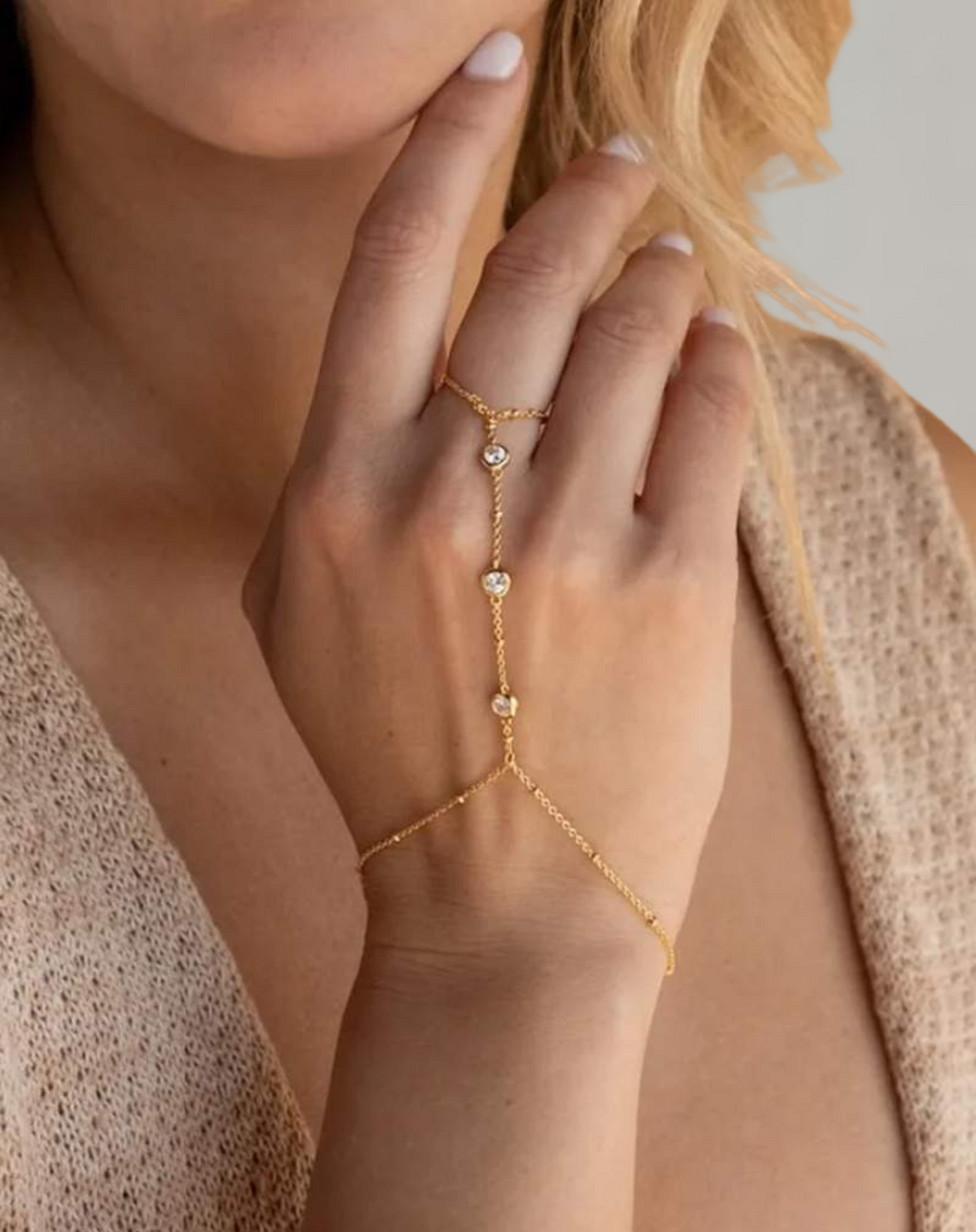 Valenzora - Gold-plated women's bracelet with ring | Jewelry for summer