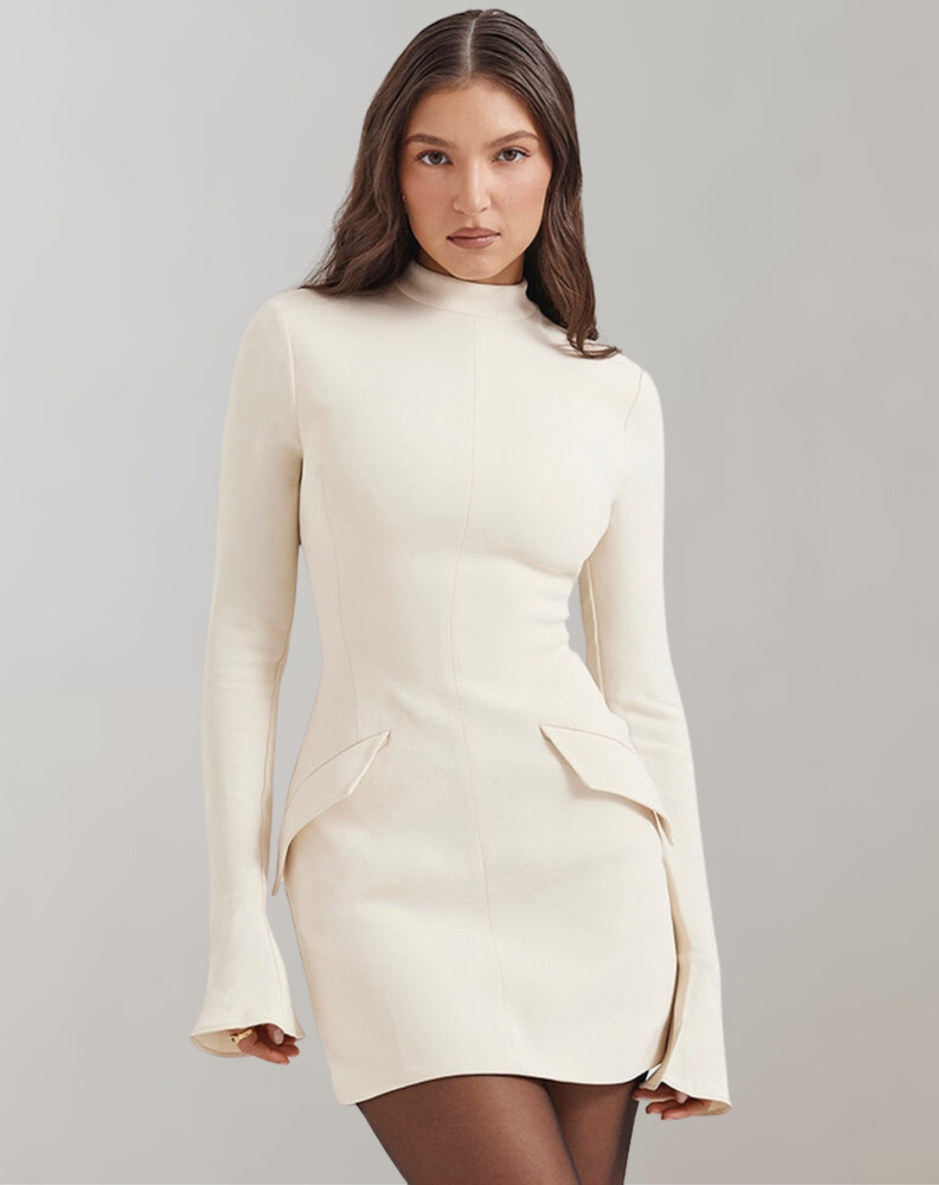 Valenzora – Schickes Cocktailkleid | Enges Minikleid mit Taschen