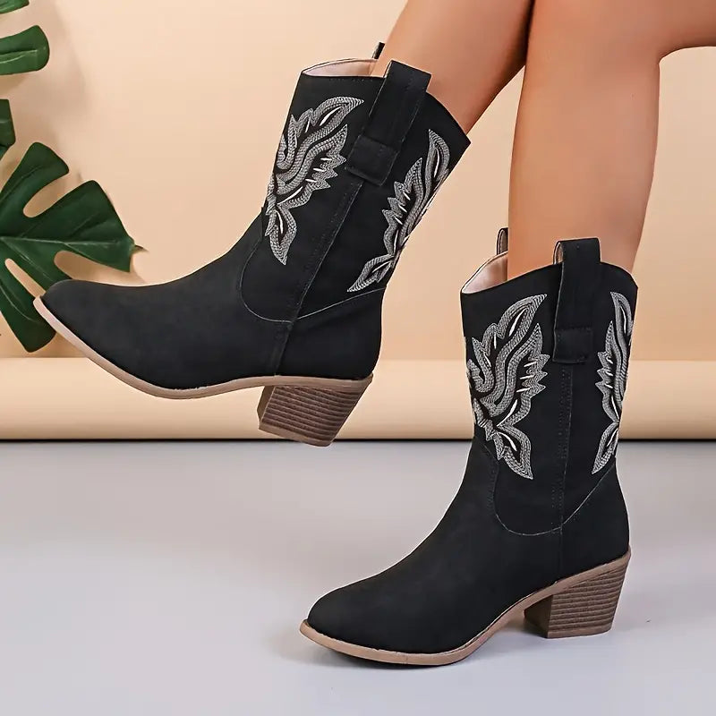 Valenzora | Women's boots with mid-height shaft and block heel