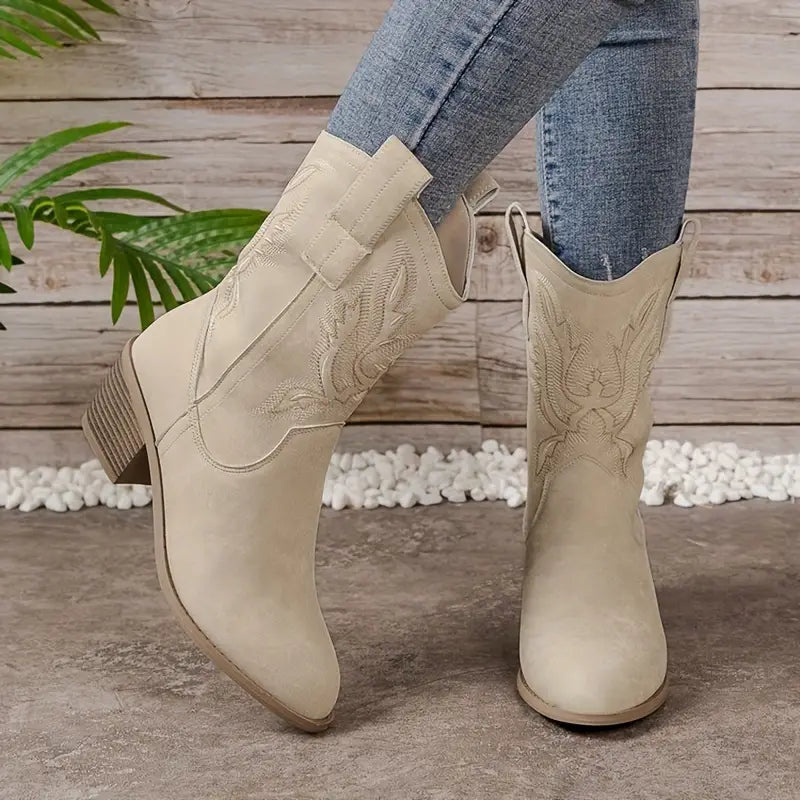 Valenzora | Women's boots with mid-height shaft and block heel