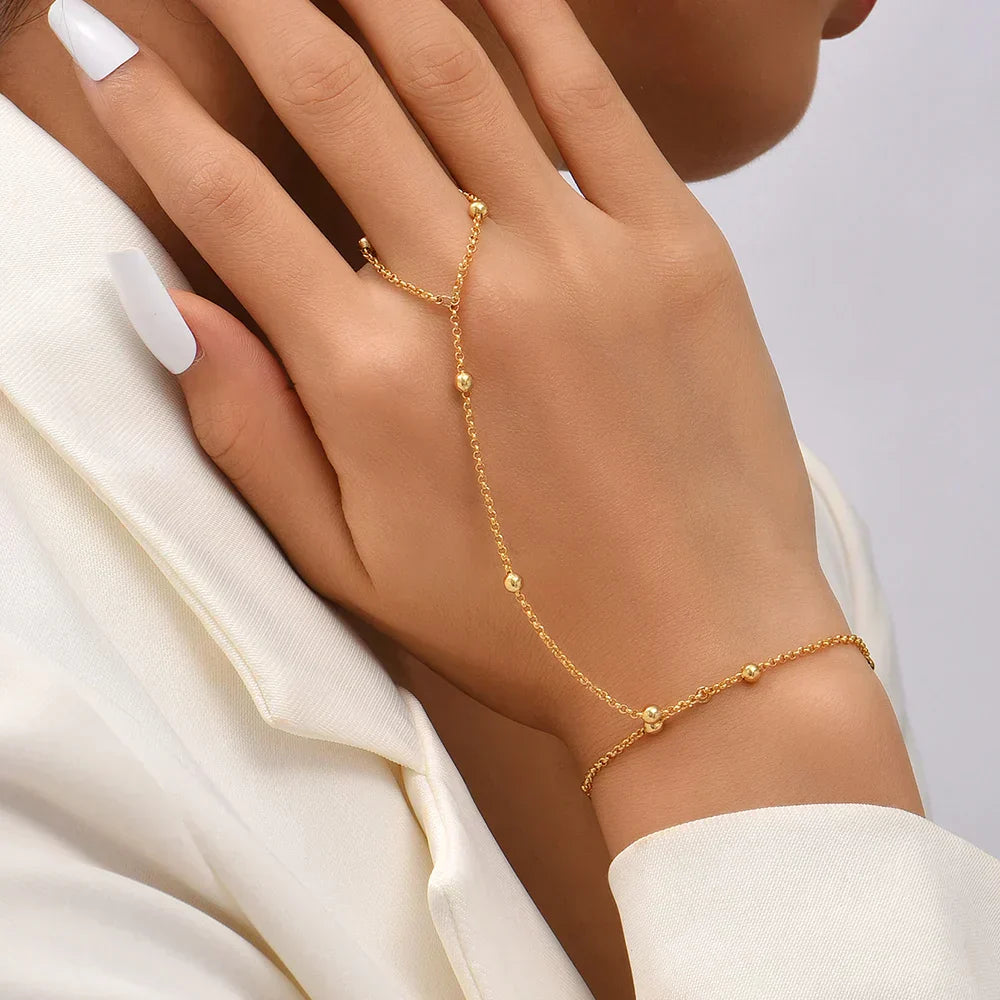 Valenzora | Creative Small Chain Bracelet Finger Rings