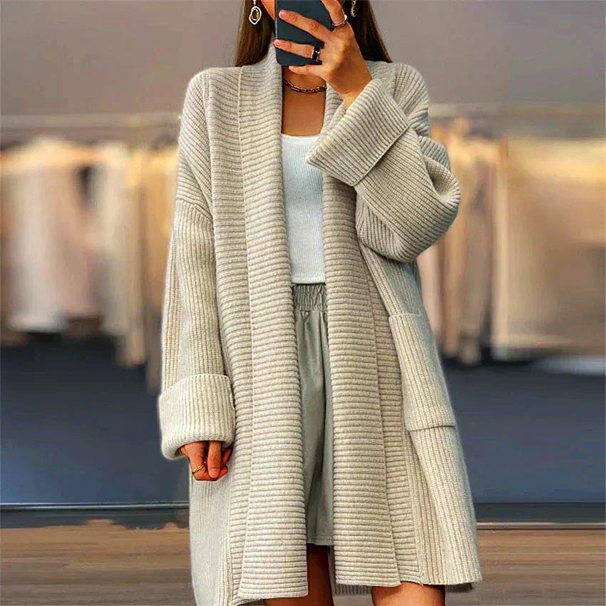 Valenzora | Thickened women's cardigan in solid colors