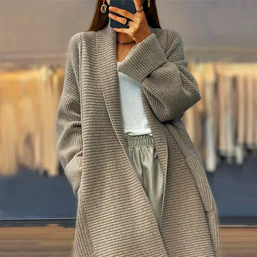 Valenzora | Thickened women's cardigan in solid colors