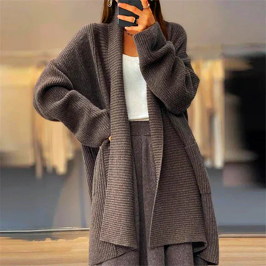 Valenzora | Thickened women's cardigan in solid colors