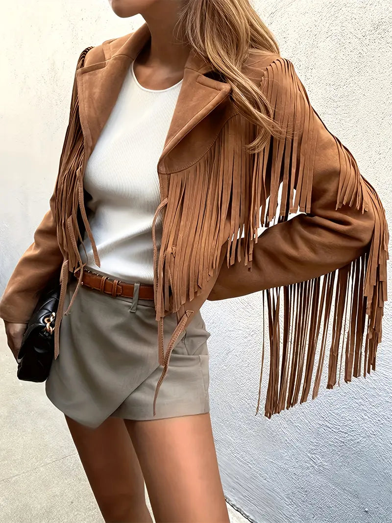 Valenzora | Suede jacket with fringes