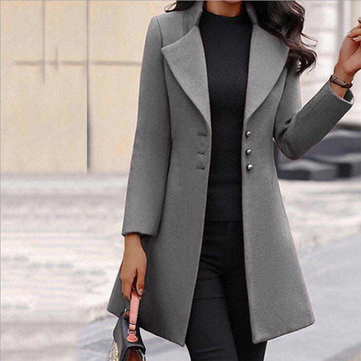 Valenzora - Elegant single-breasted wool jacket for winter