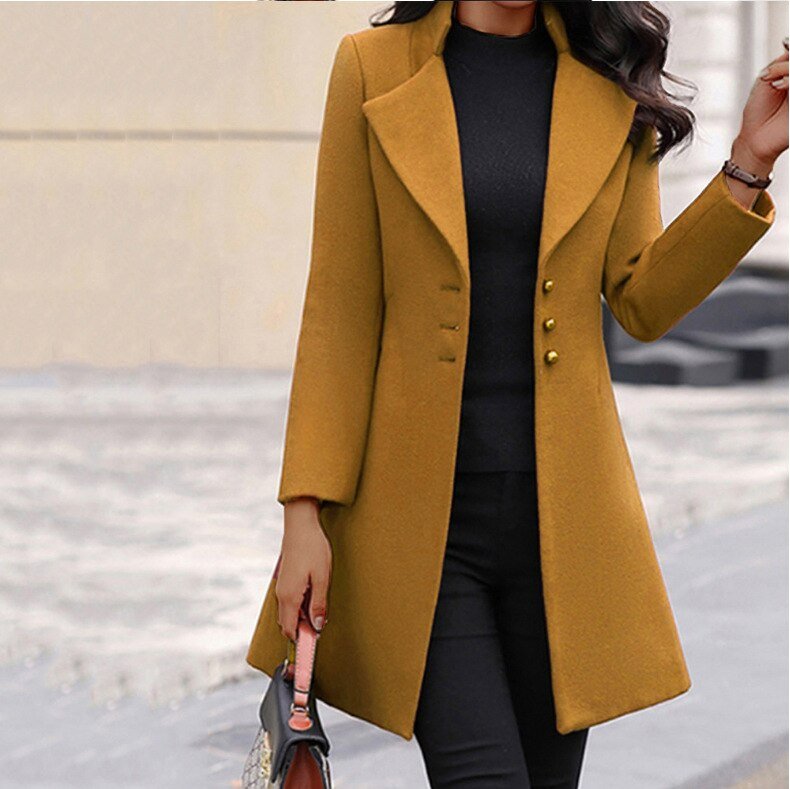 Valenzora - Elegant single-breasted wool jacket for winter