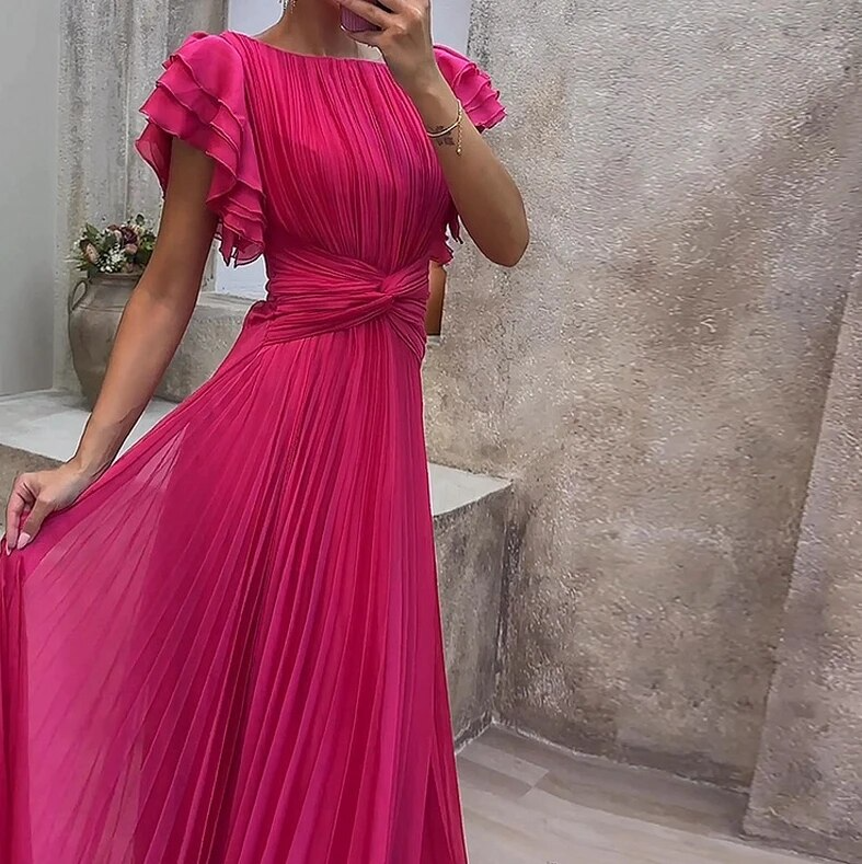 Valenzora | Evening dress with a glossy finish