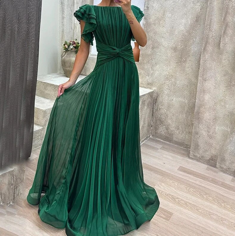 Valenzora | Evening dress with a glossy finish