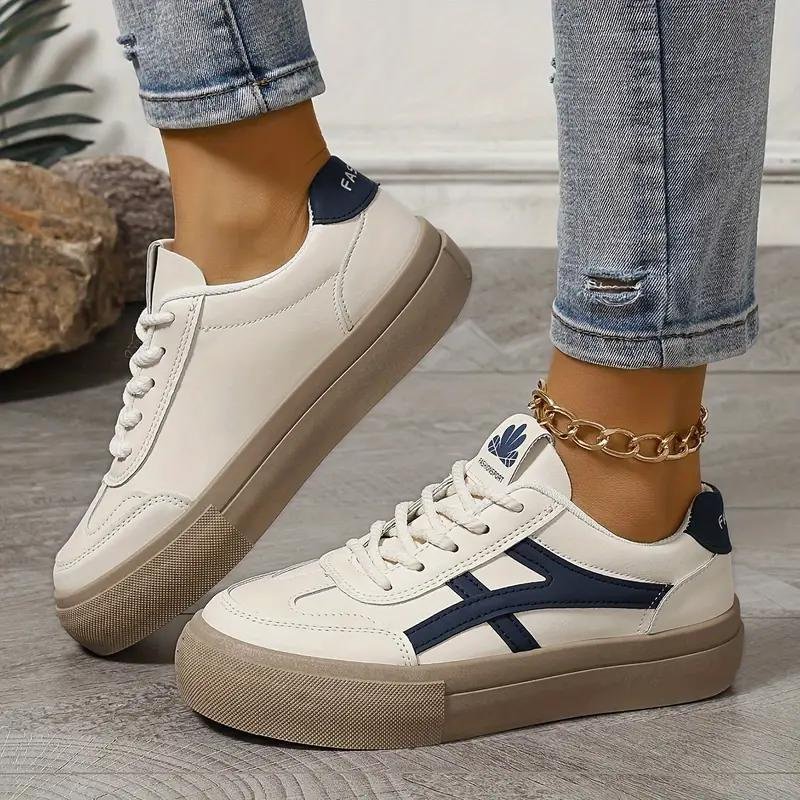 Valenzora | Women's shoes, thick sole, lace-up shoes, low-top sneakers, skate shoes