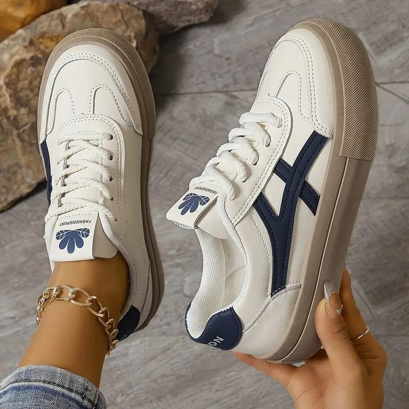 Valenzora | Women's shoes, thick sole, lace-up shoes, low-top sneakers, skate shoes