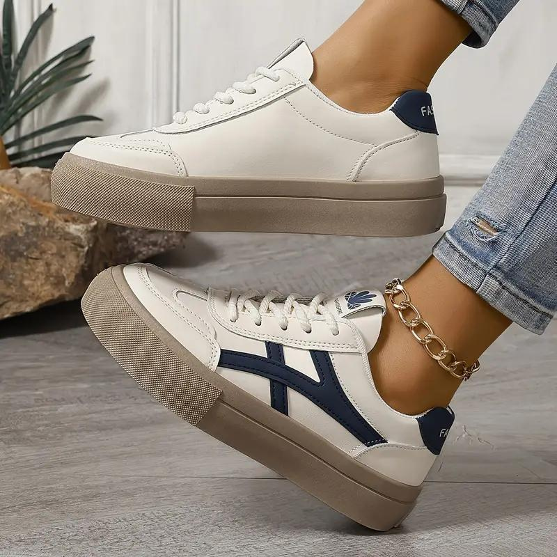 Valenzora | Women's shoes, thick sole, lace-up shoes, low-top sneakers, skate shoes