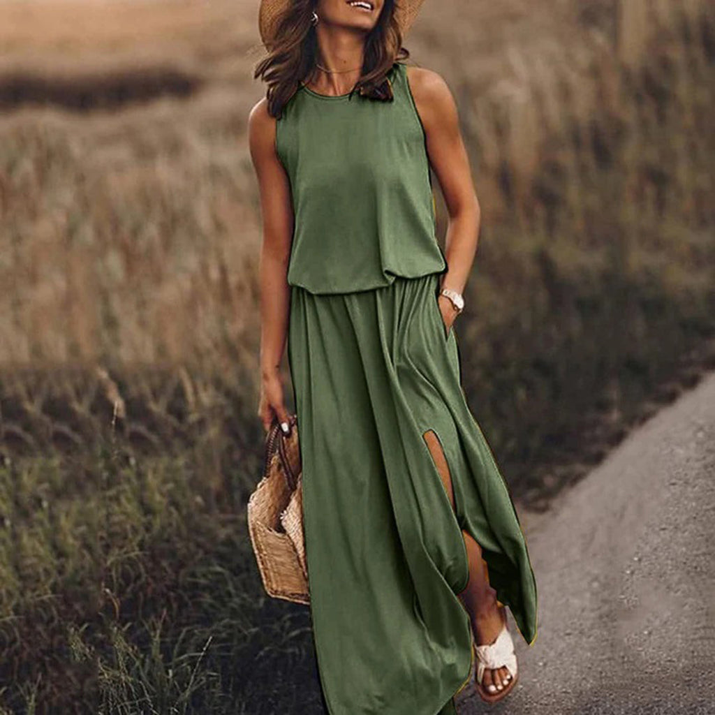Valenzora - Casual summer dress with slit